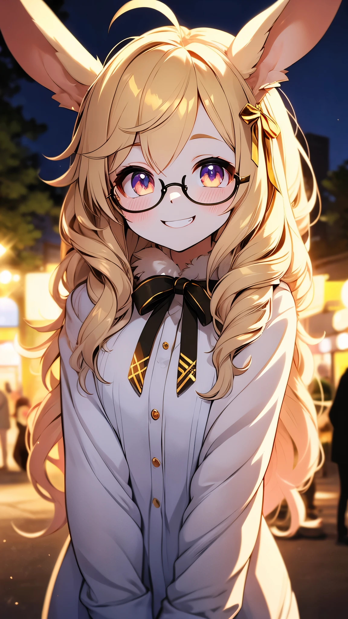 Anime Glasses Porn - Anime girl with glasses and a cat ears - SeaArt AI