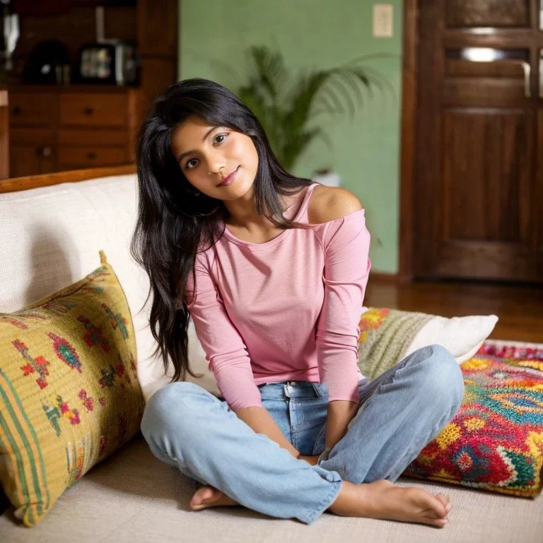 Pink t-shir with long sleeves
