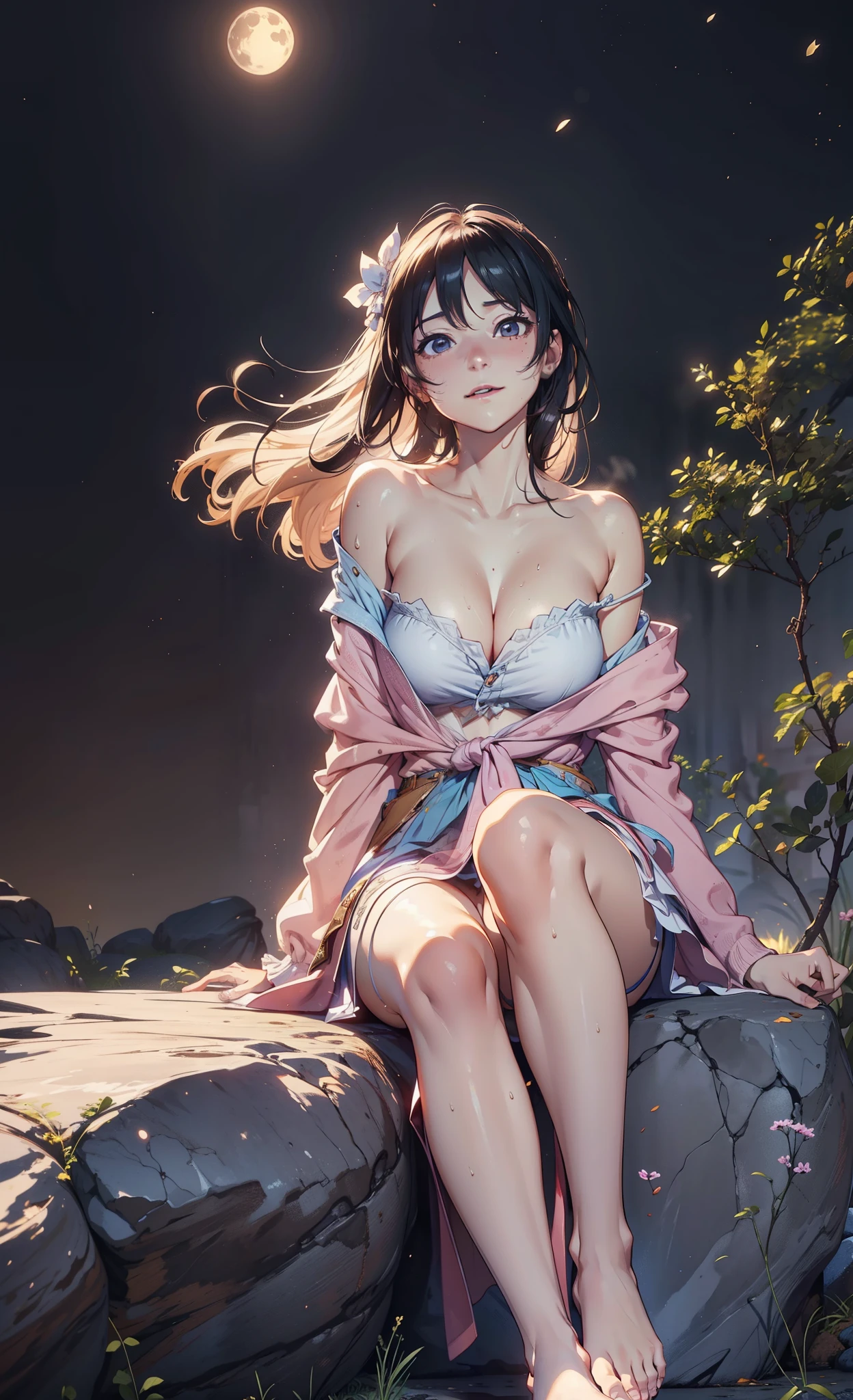 (extremely detailed CG unity 8k wallpaper), (masterpiece), (best quality), (ultra-detailed), (best illustration), (best shadow), (absurdres),
BREAK
girl, sweat, steam, medium breast, nsfw, shy, looking at viewer, light smile,