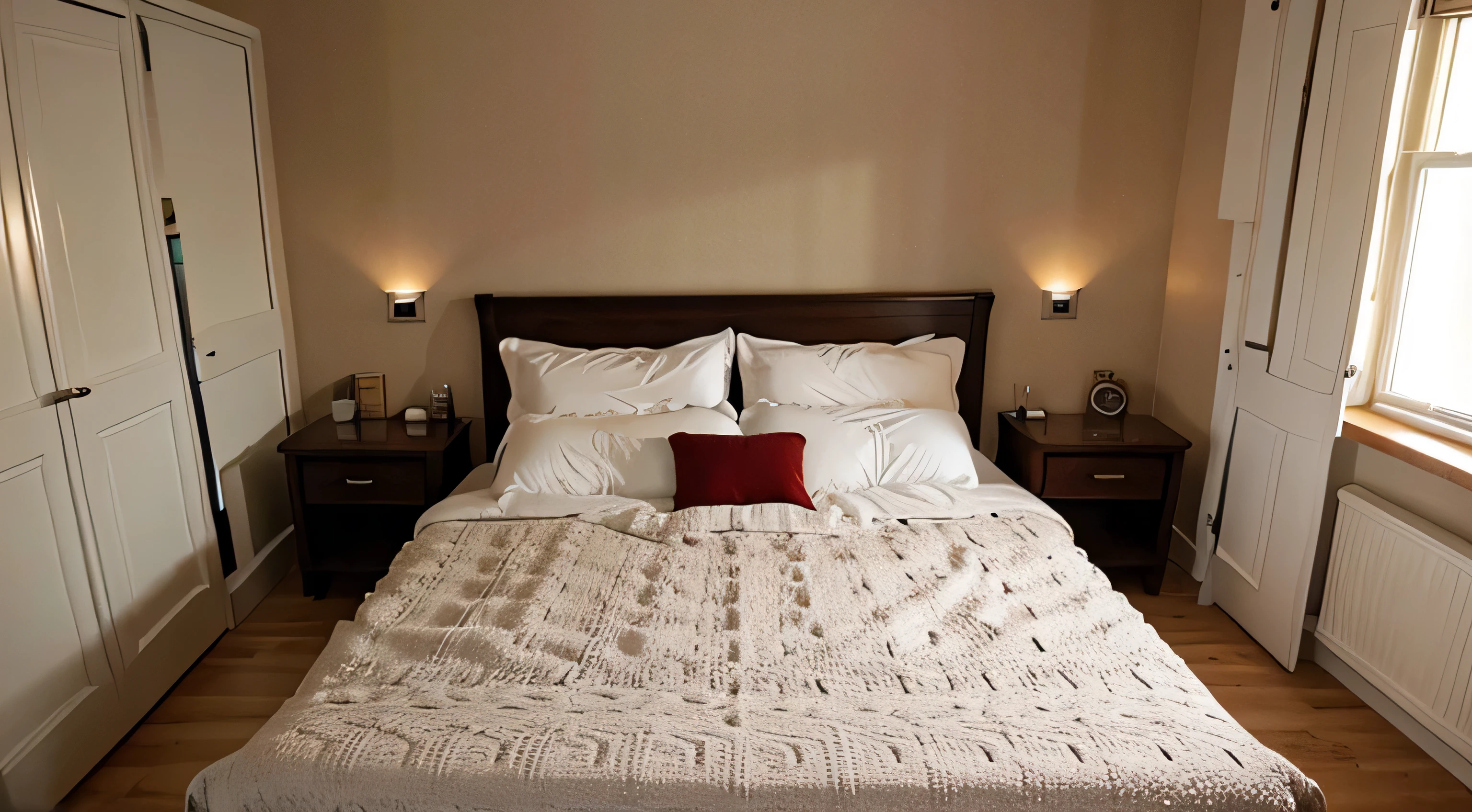 Romantic bedroom, not too spacious