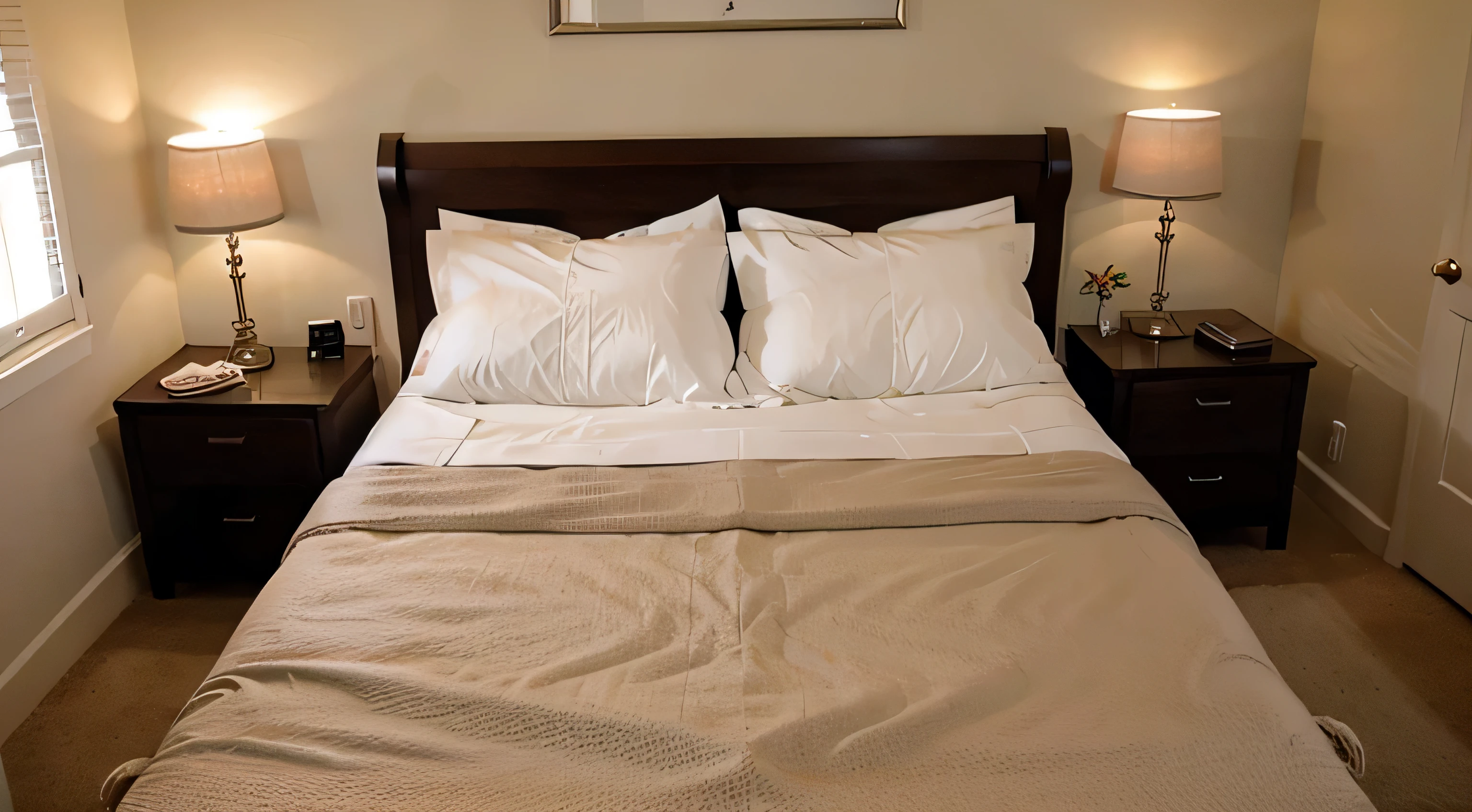 Romantic bedroom, not too spacious