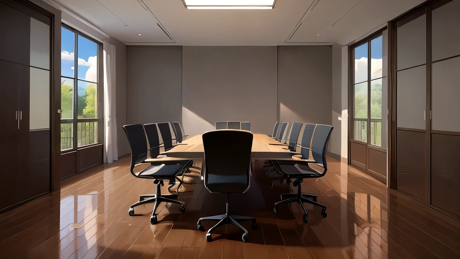conference room、walls and floor only