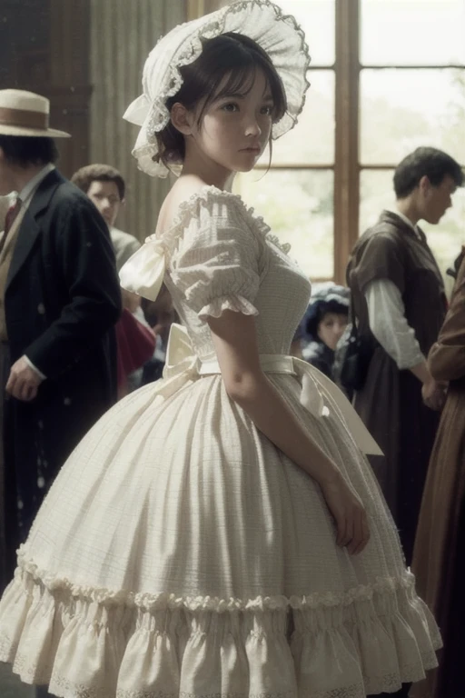 cosplay,pov,natural lighting,1girl,solo,
ta_dress,standing,bonnet,
crowd,cosplay,blur,blurry,blurry background,nsfw,
Insanely Detailed,Art by Gregory Crewdson,Yoji Shinkawa,Guy Denning,James Jean and Liz Gael,Ink Drip,Paint Splatter,((Chiaroscuro)),((((Textured)))),