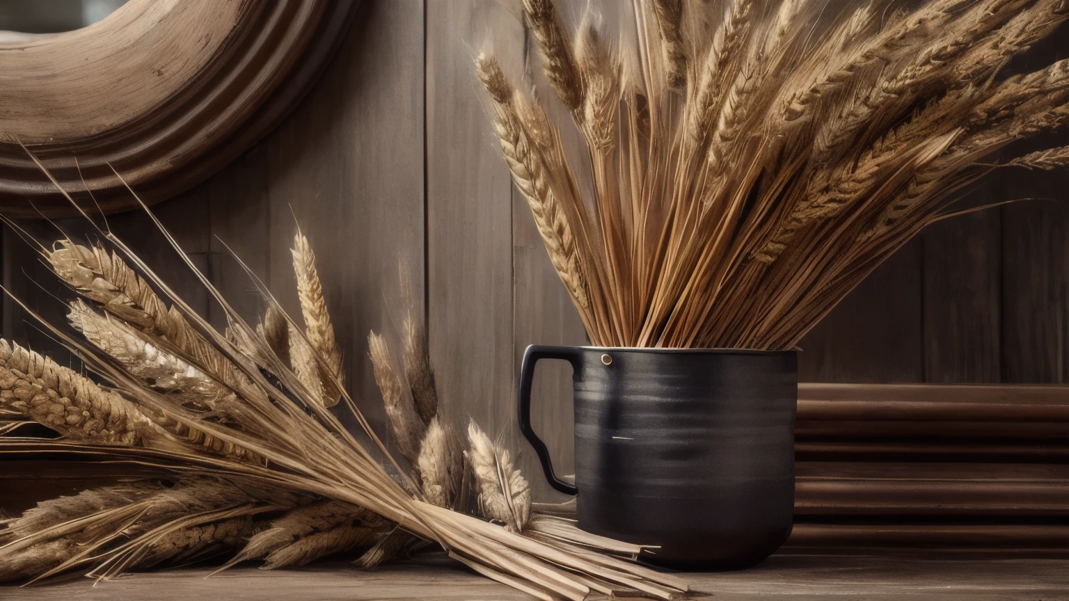 hyper ultra realistic photographs full body of A rustic, weathered glass vase filled with cotton bolls, their naturally creamy hues contrasting against a deep, earthy brown background. Dried wildflowers and wheat stalks peek out from the blooms, creating a touch of homespun elegance. ratio 16:9, 4k, 8k resolution, High quality photo, high detailed, imagesharp focus, Cinematic lighting,hyperdetailed & Unreal engine, detail, realism, photography,cinematography, camera NIKON, lens NIKKOR flagship, masterpiece. hyper-maximalism, ultradetailed photorealistic, light skin imperfections, final render, vray, photo, fashion