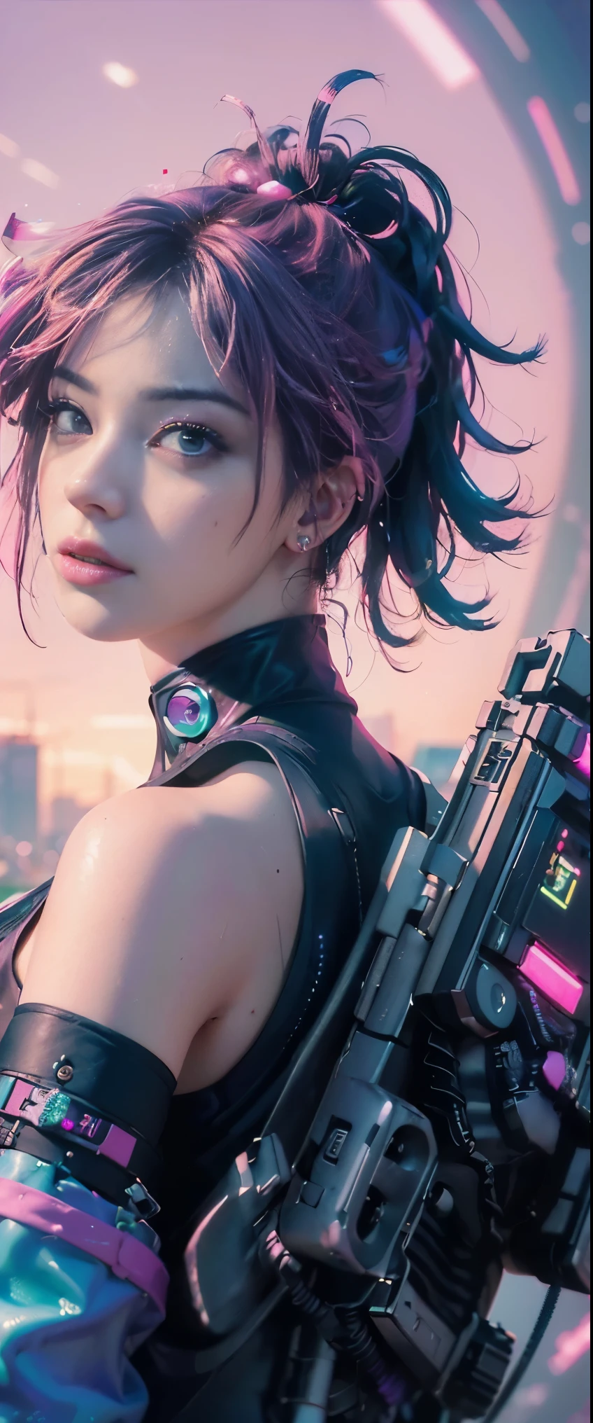 (highest quality), ((masterpiece), (detailed: 1.4), 3D, beautiful cyberpunk woman, HDR (high dynamic range), ray tracing, NVIDIA RTX, super resolution, unreal 5, a close up of a computer screen with a cartoon of a woman, vaporwave art, vaporwave cartoon, vaporwave style, vaporwave!, vaporwave nostalgia, vaporwave style masterpiece, maximalist vaporwave, vaporwave, cyberpunk vaporwave, very vaporwave, vaporwave aesthetics, vaporwave aesthetic, vaporwave pallette, vaporwave sci - fi, ((Fluorescent Pink Image)), Retro, Future, 