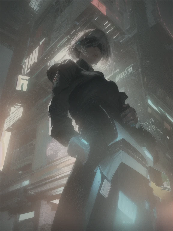 ((La mejor calidad)), ((obra maestra)), (muy detallado:1.3), ...............................................................................................................................................3D, Beautiful (cyberpunk:1.3) Mujer hacker, peinado corto,pelo corto, Volver al visor, cabello grueso, Terminal de ordenador operativo, Pantalla montada en la cabeza, computer server, Pantalla LCD, fiber optic cable, Logotipo de la empresa, HDR (High Dymanic Range), Trazado de rayos, NVIDIA RTX, Super resolution, Irreal 5, Subsoil Scatter, Textura PBR, Post-procesamiento, Anisotropic filtering, profundidad de campo, maximum sharpness and sharpness, Texturas multicapa, Albedo y Highlight Maps, Sombreado de superficies, Accurate simulation of light-material interactions, proporciones perfectas, Renderizado de octanaje, duotone lighting, ISO bajo, balance de blancos, Regla de los tercios, amplia apertura, 8K RAW, efficient sub-pixels, sub-pixel convolution, glow particles, dynamic pose
