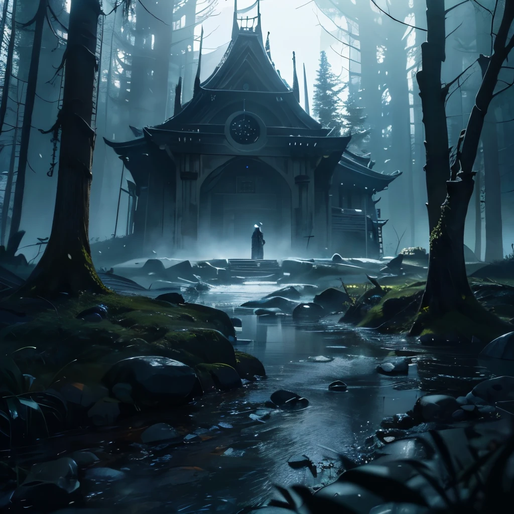 depth of field, cinematic lighting, motion blur, chromatic aberration, ray tracing, anime, 8k, super detail, best quality, 1080P, HD, 4K, 16k, UHD, HDRI. In a frozen moment, the anime scene unfolds as a captivating still image. The artistry is impeccable—a moonlit clearing within the ancient forest, bathed in a silvery glow. The protagonist, positioned at the center, holds a mysterious artifact with an expression that hints at a mix of determination and vulnerability. Surrounding them, the towering trees stand like silent witnesses to the impending encounter. On one side, shadows conceal the antagonist, a dark figure with a twisted grin, creating a stark contrast with the serene ambiance. The scene is a masterpiece, capturing the essence of the narrative in a single frame, inviting viewers to ponder the untold story within the intricacies of the artwork.