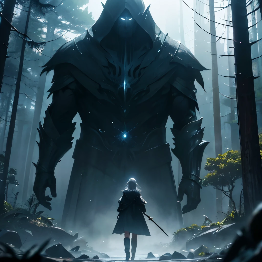 depth of field, cinematic lighting, motion blur, chromatic aberration, ray tracing, anime, 8k, super detail, best quality, 1080P, HD, 4K, 16k, UHD, HDRI. In a frozen moment, the anime scene unfolds as a captivating still image. The artistry is impeccable—a moonlit clearing within the ancient forest, bathed in a silvery glow. The protagonist, positioned at the center, holds a mysterious artifact with an expression that hints at a mix of determination and vulnerability. Surrounding them, the towering trees stand like silent witnesses to the impending encounter. On one side, shadows conceal the antagonist, a dark figure with a twisted grin, creating a stark contrast with the serene ambiance. The scene is a masterpiece, capturing the essence of the narrative in a single frame, inviting viewers to ponder the untold story within the intricacies of the artwork.