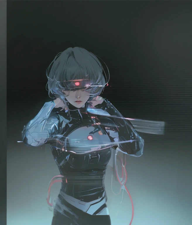 ((La mejor calidad)), ((obra maestra)), (muy detallado:1.3), ...............................................................................................................................................3D, Beautiful (cyberpunk:1.3) Mujer hacker, peinado corto,pelo corto, Volver al visor, cabello grueso, Terminal de ordenador operativo, Pantalla montada en la cabeza, computer server, Pantalla LCD, fiber optic cable, Logotipo de la empresa, HDR (High Dymanic Range), Trazado de rayos, NVIDIA RTX, Super resolution, Irreal 5, Subsoil Scatter, Textura PBR, Post-procesamiento, Anisotropic filtering, profundidad de campo, maximum sharpness and sharpness, Texturas multicapa, Albedo y Highlight Maps, Sombreado de superficies, Accurate simulation of light-material interactions, proporciones perfectas, Renderizado de octanaje, duotone lighting, ISO bajo, balance de blancos, Regla de los tercios, amplia apertura, 8K RAW, efficient sub-pixels, sub-pixel convolution, glow particles, dynamic pose