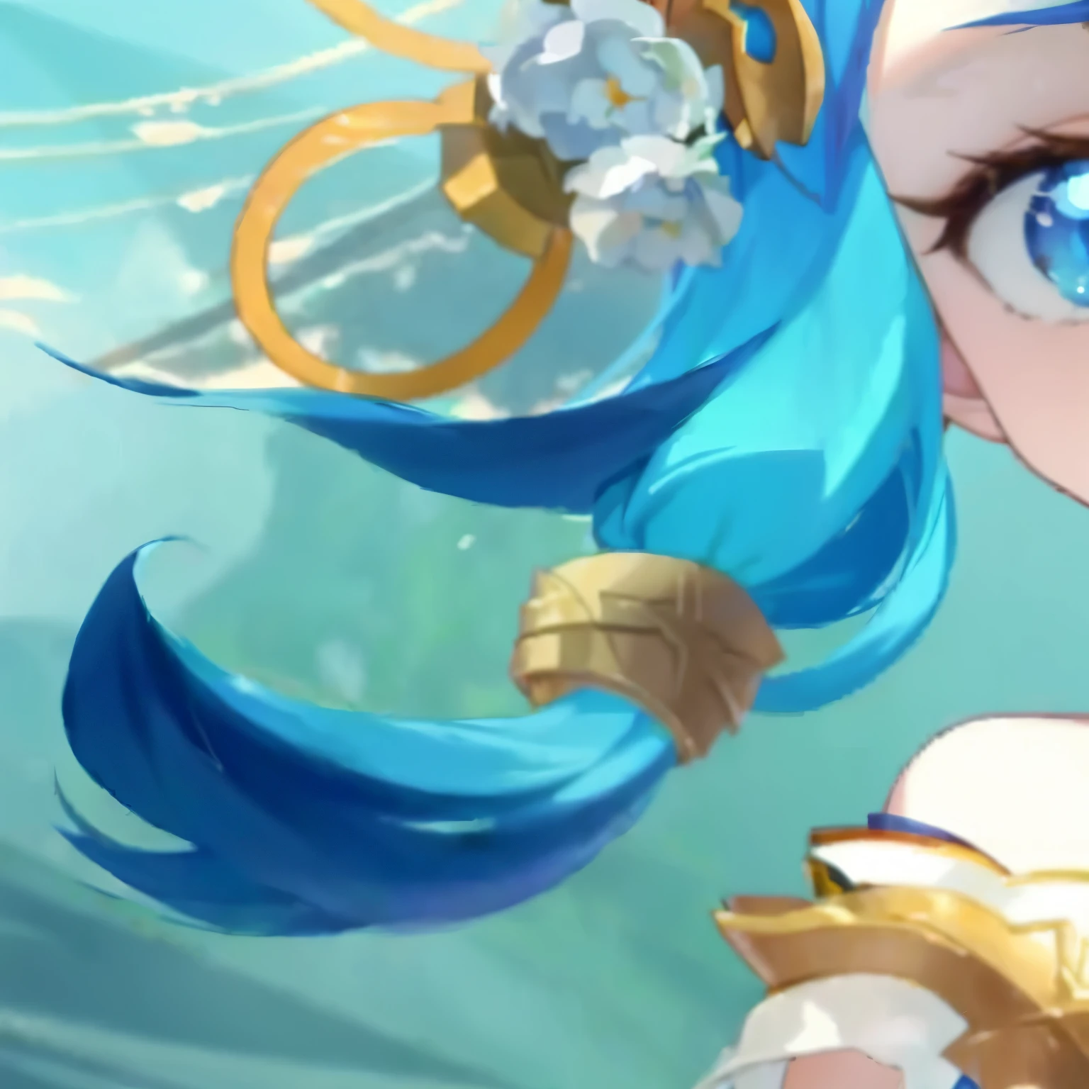 anime girl，blue eyes，There is a blue bird on the shoulder, splash art anime , Character art of Maple Leaf Story, krenz Kushat and artgerm, Kushat, Kushat krenz key art feminine, Onmyoji Detailed Art, splash art, wlop and krenz Kushat, stylized anime