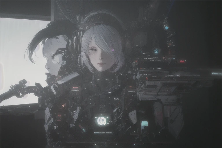 ((La mejor calidad)), ((obra maestra)), (muy detallado:1.3), ...............................................................................................................................................3D, Beautiful (cyberpunk:1.3) Mujer hacker, peinado corto,pelo corto, Volver al visor, cabello grueso, Terminal de ordenador operativo, Pantalla montada en la cabeza, computer server, Pantalla LCD, fiber optic cable, Logotipo de la empresa, HDR (High Dymanic Range), Trazado de rayos, NVIDIA RTX, Super resolution, Irreal 5, Subsoil Scatter, Textura PBR, Post-procesamiento, Anisotropic filtering, profundidad de campo, maximum sharpness and sharpness, Texturas multicapa, Albedo y Highlight Maps, Sombreado de superficies, Accurate simulation of light-material interactions, proporciones perfectas, Renderizado de octanaje, duotone lighting, ISO bajo, balance de blancos, Regla de los tercios, amplia apertura, 8K RAW, efficient sub-pixels, sub-pixel convolution, glow particles, dynamic pose