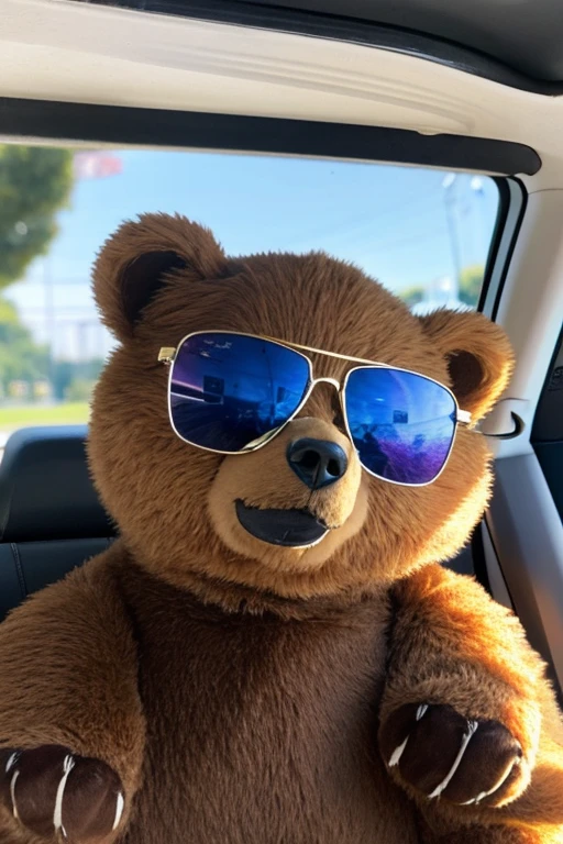 bear wearing sunglasses