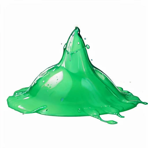 Slimy, a shapeless pile of slime, Slime of polymorph self, MagicItem_v1, (white background), fullshot