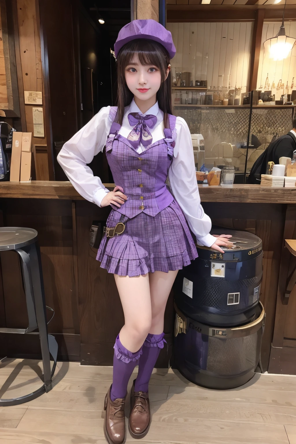 purple mist girl、good style、、、whole body、、、、、、Steampunk costumes