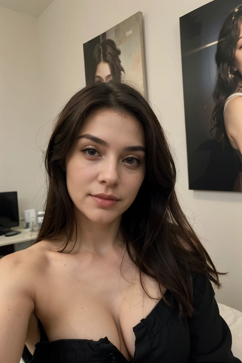 Photo d'une bouche de femme sensuelle dans un miroir