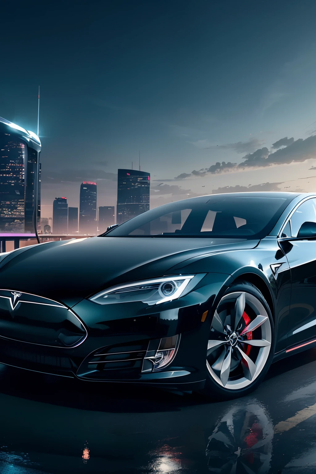 Imagine a picture of a futuristic scene, where a symbolic representation of the Tesla Model S Black 2024, a beacon of power and luxury, is elegantly parked. This digital illustration brings together the harmonious blend of innovative design and technological advancements in a breathtaking futuristic cityscape. The Tesla, an embodiment of sophistication and ingenuity, boasts a revolutionary design that effortlessly unites sleek curves and sharp angles, creating a captivating juxtaposition that speaks to the visionary spirit of the future.

The car's front fascia is a testament to its futuristic allure, adorned with a sculpted gr