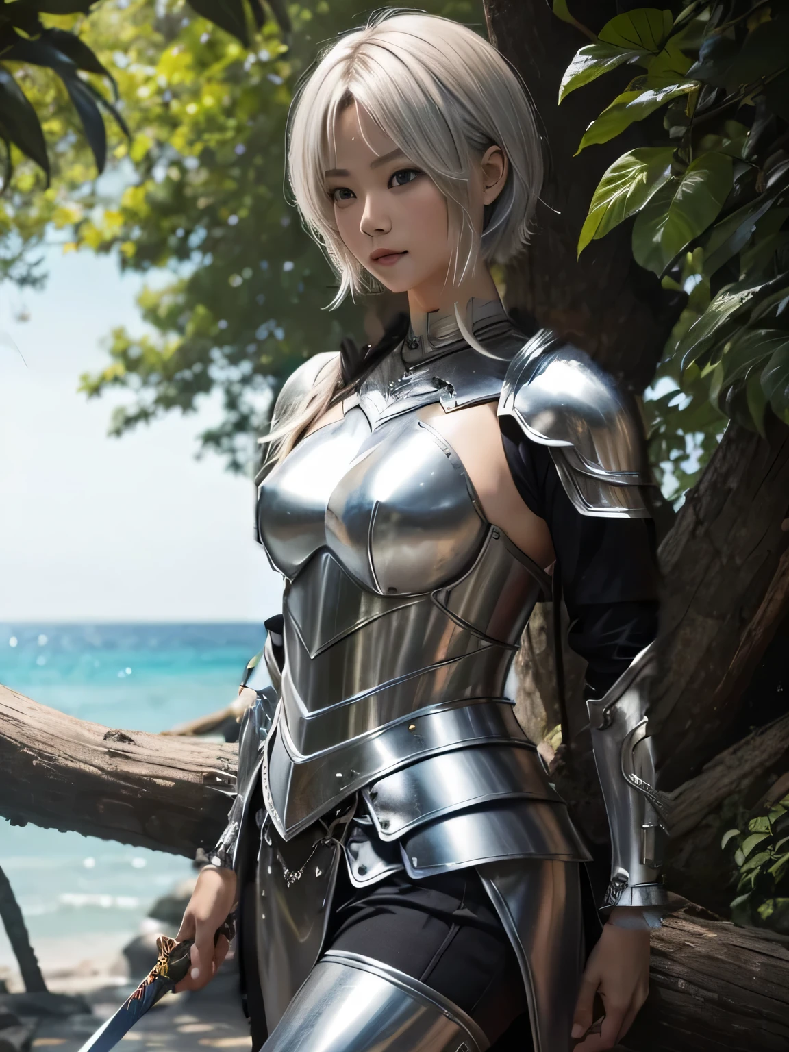 silver leather armor