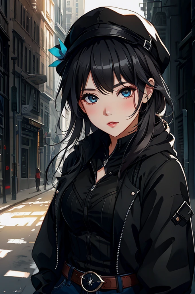 1girl, radiance, soft contours, upper body, concept art, heterochromia