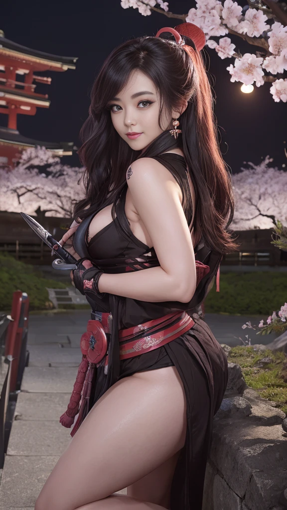 Highest quality,Ultra HD,Best AI Images, Full body photo,Rendering beautiful brush strokes, Very detailed vfx portrait of, Female ninja, A Japanese female ninja, cgsociety と fenghua zhong, Covert behavior, A female ninja, ((Battle Scenes)),A scene of fighting with a wakizashi..3,Japanese woman portrait, , Trending on deviantart, ((Orange short ninja costume.5,Sexy Ninja,Big Breasts)), Japanese spy, 3D Rendering, Beautiful face 1.5, Key Visual, Vibrant, (((Night mansion background 1 in the Sengoku period.5))), Very detailed, grow,