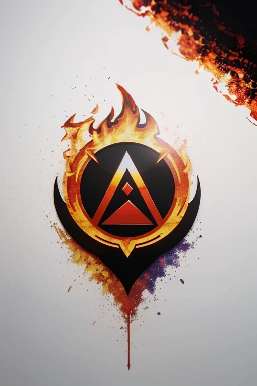 Logo for youtube channel Motivational, featuring a fire or flame symbol representing passion and determination, done in a graphic design style using bright colors and gradients, --ar 16:9 --v 5