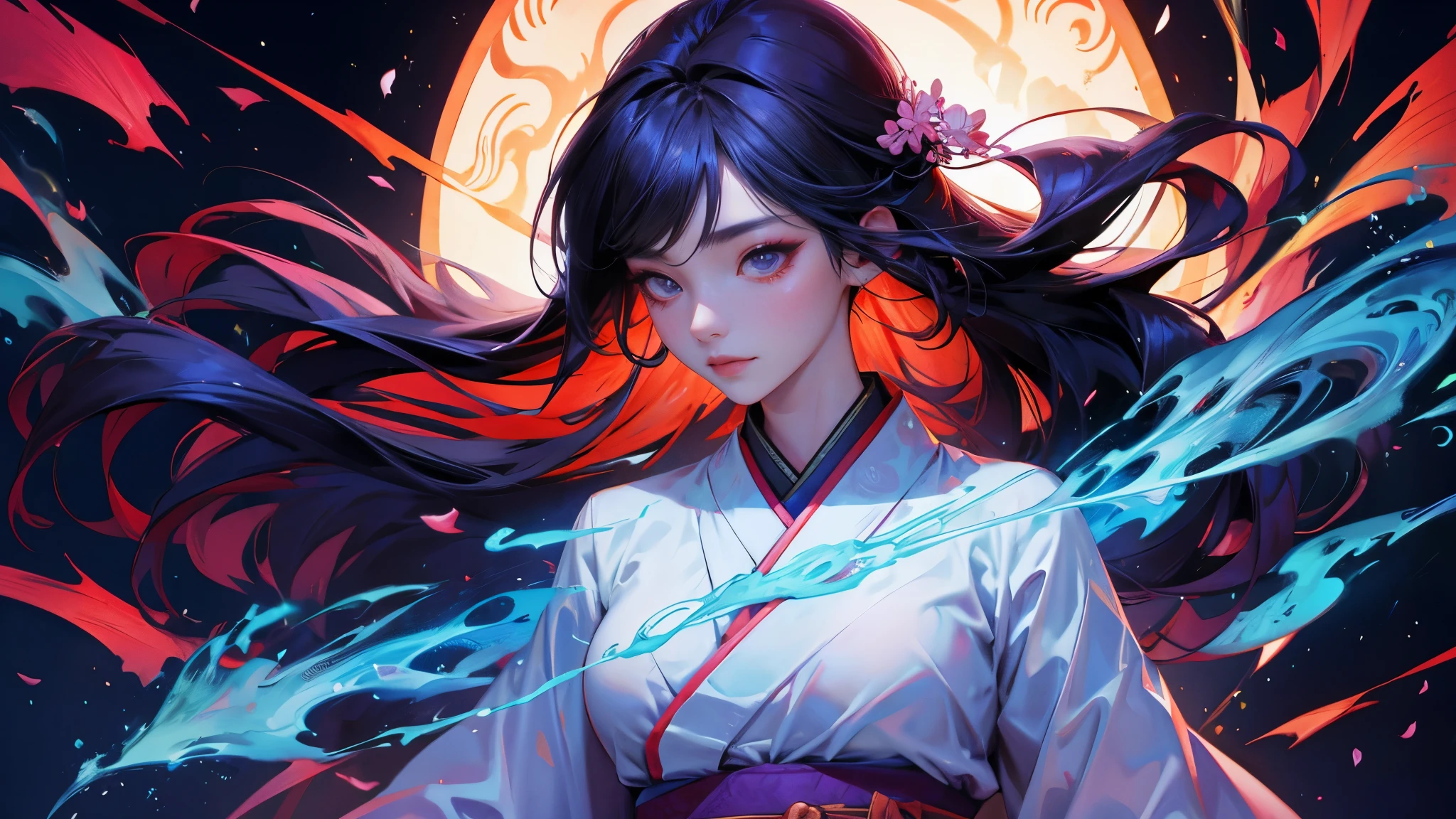 Susanoo, a beautiful Korean woman in traditional dress