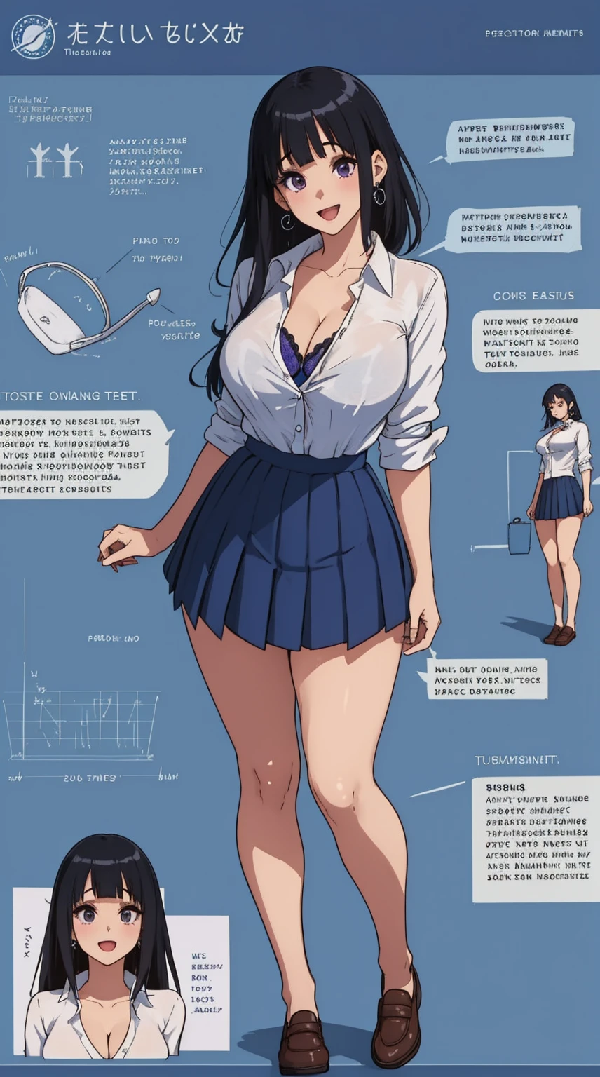 girl, solo, full body, from head to toe, standing, from the back, (Huge_Breasts:1.3), wearing a short skirt (weight: 1.5),

Character Design Sheet, character reference sheet, character turn around,

chitanda_eru,

a sexy cartoon girl with very large breasts in a female outfit and school girl skirt, 1girl, breasts, ,bra, short_skirt, olo, shirt, between breasts, bangs, cleavage, looking at viewer, pleated skirt, blunt bangs, earrings, open mouth, night, jewelry, open clothes, smile, school uniform,