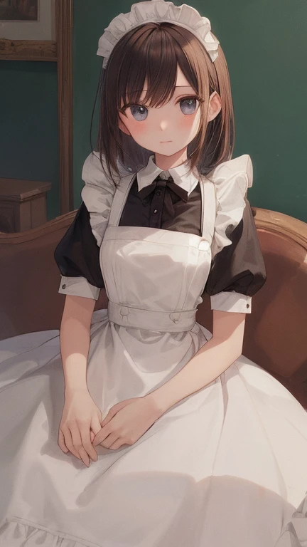 (masterpiece, highest quality), whole body, 1 girl, alone, maid dress, Classic Maid