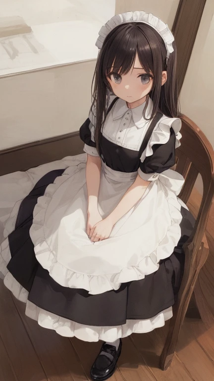 (masterpiece, highest quality), whole body, 1 girl, alone, maid dress, Classic Maid，Standing picture