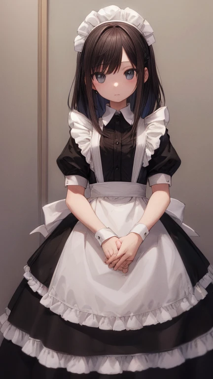 (masterpiece, highest quality), whole body, 1 girl, alone, maid dress, Classic Maid，Standing picture，whole body