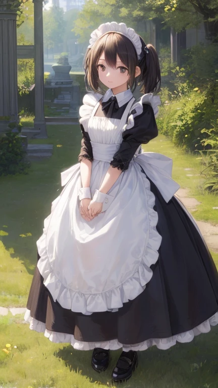 (masterpiece, highest quality), whole body, 1 girl, alone, maid dress, Classic Maid，Standing picture，whole body