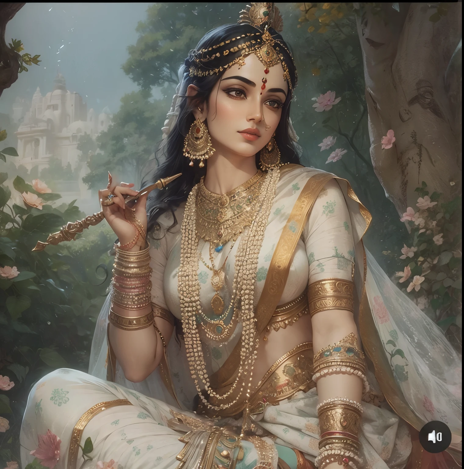 Indian goddess Shree Radha Rani with Indian god shree Krishna