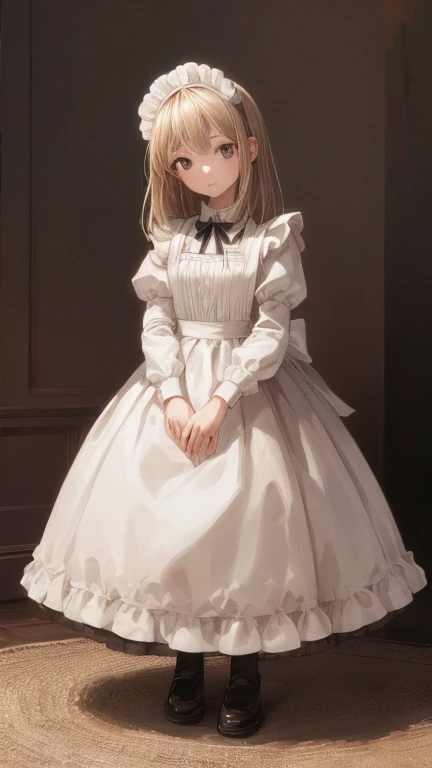 (masterpiece, highest quality), whole body, 1 girl, alone, maid dress, Classic Maid，Standing picture，whole body