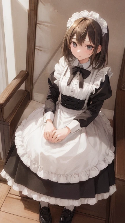 (masterpiece, highest quality), whole body, 1 girl, alone, maid dress, Classic Maid，Standing picture，whole body