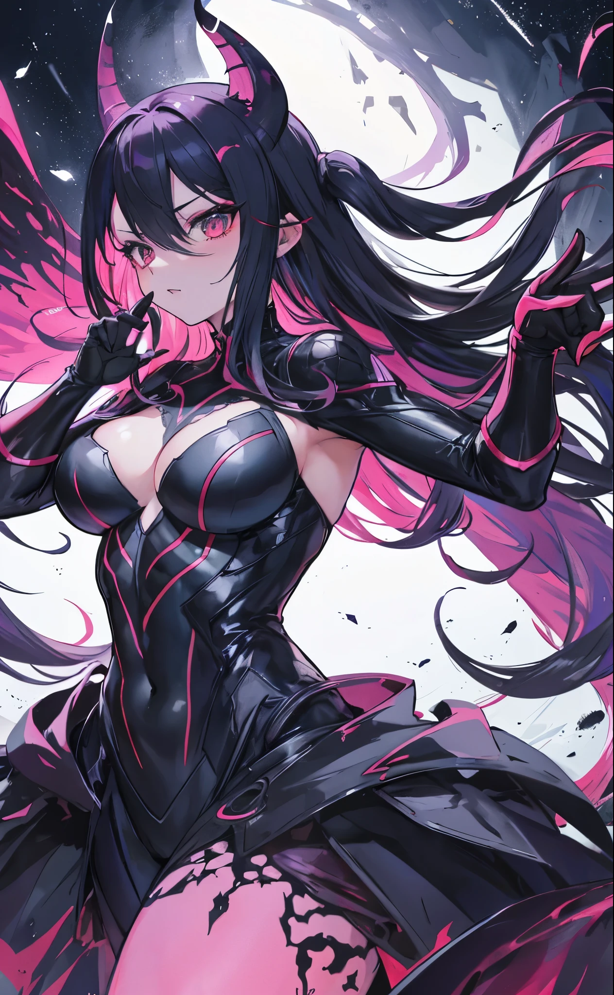 Marvel version of Venom becoming a girl,Super invincible beautiful girl,Dark style,ta,Amazing,creatures from outer space,(poison:1.8),Black enhanced tentacles,fighting stance,battle scene,The eyes are fierce,Have detailed faces,Slightly vicissitudes,Award-winning照片,Bokeh,Surrealism,light,shadow,high detail,high quality,Award-winning,