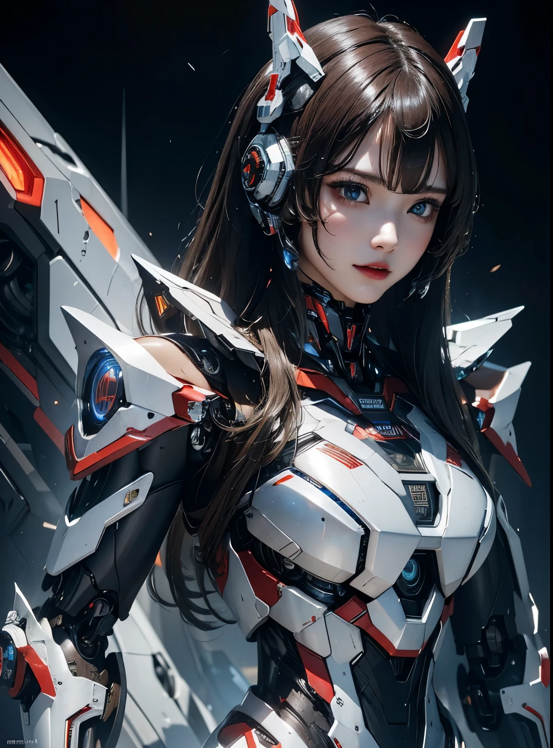 Super detailed, advanced details, high quality, better quality, High resolution, 1080P, hard disk, beautiful,(Iron Patriot),beautifulサイボーグの女性,Mecha cyborg ,battle mode, with mechanical body,She wears a futuristic ,Iron Patriot,mech,full body shot