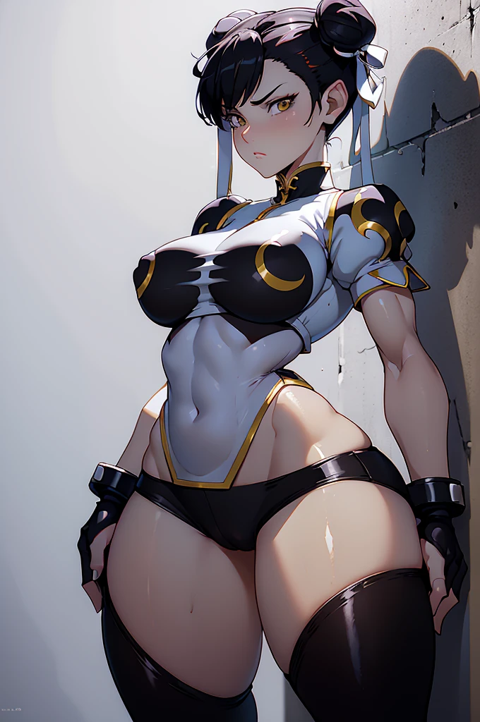 chun li,((multicolored hair, black hair, white hair)),short legging 1girl muscular pale skin black hair yellow eyes black against wall sad sad sad sad tight short leggings white thick thick thick thick muscular muscular muscular muscular muscular girl dark dark, meias calça marrom, coxas sexy, belos olhos, meia calça preta, meia calça preta,short legging white, 1girl muscular pale skin black hair yellow eyes black against wall sad sad sad sad tight short leggings white thick thick thick thick muscular muscular muscular muscular muscular girl dark dark, meias calça marrom, coxas sexy, belos olhos, meia calça preta, meia calça marrom , , best quality, highres, solo, black hair, , black gloves, bike_shorts, bangs, white shirt, badge, medium breasts, cowboy shot white , frown, , leaning forward, pointing at viewer, chun li brava