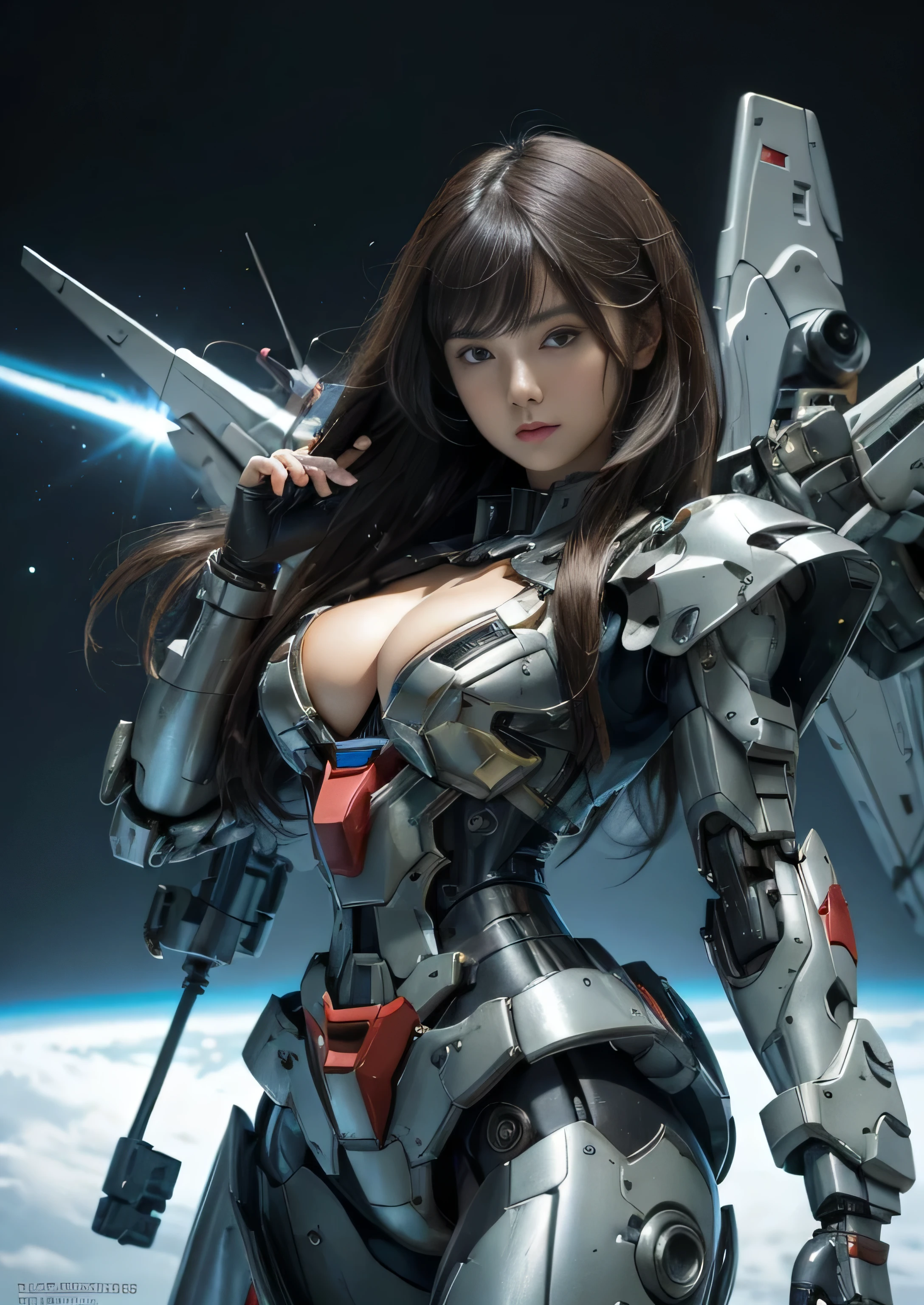 realistic visual effects,attractive beautiful,dramatic contrast,Gentle lighting,Delicate warmth,the soft light,hyper HD,Extremely colorful,best qualityer,perfect female shape,HighDynamicRange,long eyelasher,Unbeatable masterpiece,paleskin,putting makeup on,Sexy goddess,Large mechanical gears,Strange sky,The setting sun burns the clouds,8K high quality,Sexy goddess,A pair of big eyes are beautiful and moving,White skin,Makeup,Sexy outfit,【Background with】Large gears,Large gears,Doomsday ruins,Giant tornado,Strange sky,The setting sun burns the clouds,Multiple planets,The end of the world,Multiple planets,Mards,Jupiter,Mercury,Strange sky,Giant tornado。