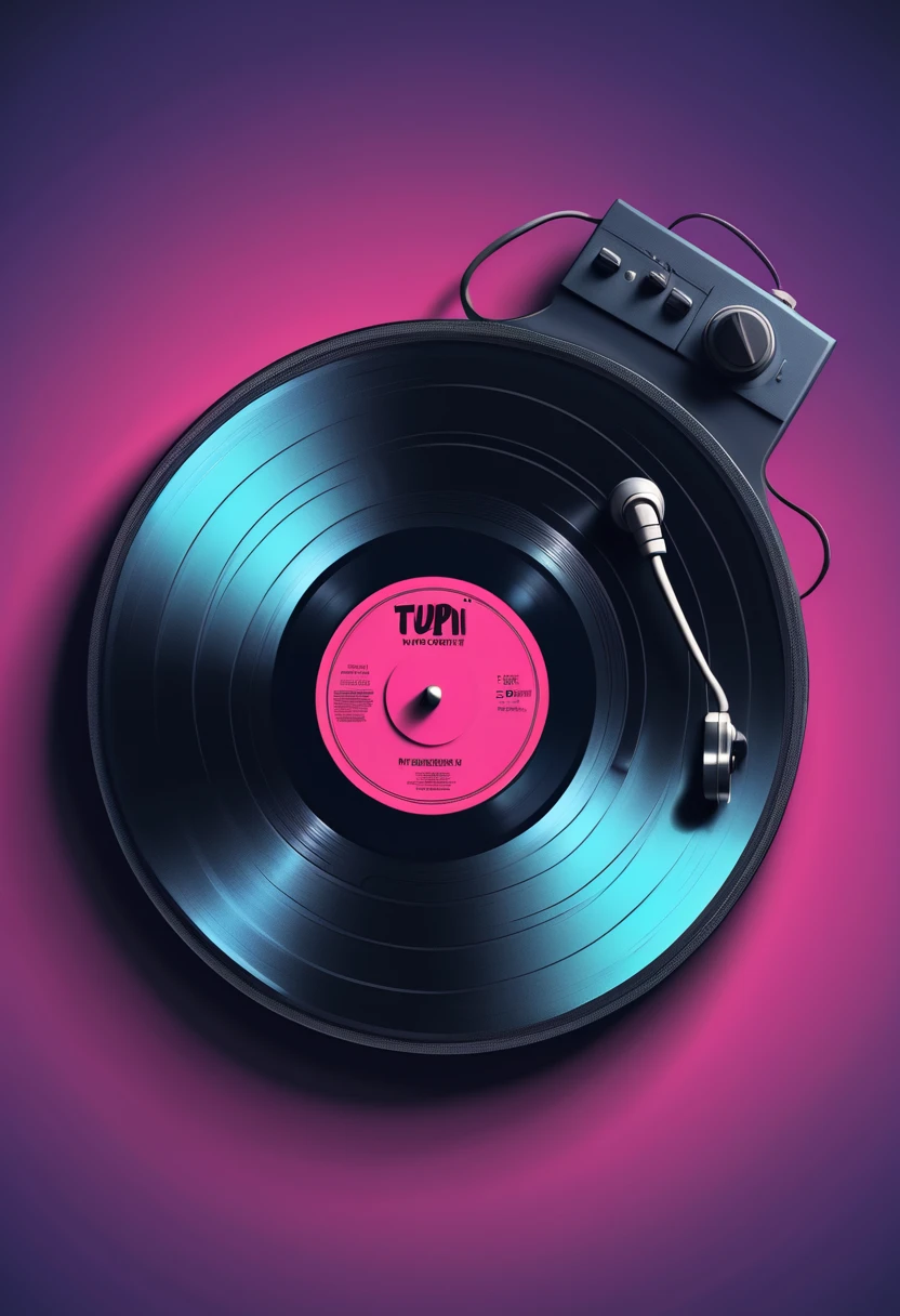 Retrowave, synthwave, a vintage vinyl record, dusty, scratches, old-fashioned, worn-out, grooves, retro design, classic music, spinning round and round, turntable, needle, musical nostalgia, soft crackling sound, black and white album cover, vintage vibes, nostalgic atmosphere, timeless melodies, spinning discs, analog sound, 80s style, music lovers, vinyl collection, laser show, immersive experience, dance floor, vibrant nightlife, disco ball, party atmosphere, pulsating beats, euphoric moments, electric energy, exhilarating ambiance, mesmerizing light effects, immersive audio experience, Vaporwave Aesthetic style and zentangle style, retrowave. synthwave, retro futuristic, video game, vector vaporwave,,blurred, crunch it, make it outstanding, the best emotive silhouette ever, sparkles, musical explosions, flying musical notes, magical, thanks. By Tupu...lol...