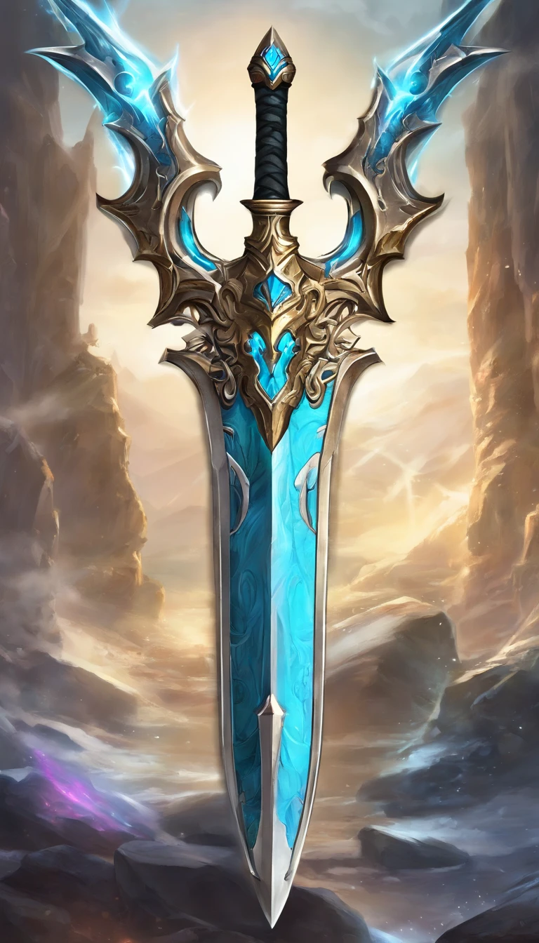 (best quality,4K,8k,high resolution,masterpiece:1.2),Super detailed,actual,Master Sword,Legendary weapon,Precise workmanship,Detailed hilt,razor-sharp blades,Appropriate proportion,Beautifully textured,mythical sword,Iconic symbols,hero&#39;s weapon,Forged by the gods,sword of destiny,Enchanted Blade,glowing blue halo,legendary battle,ultimate power weapon,Destined to win,video game weapons,Sword of the Chosen,superb design,intricate engraving,powerful artifact,Epic Hero&#39;s Journey,Impeccable quality craftsmanship,Eye-catching and elegant,The heart of the artwork,sparkling with divine energy,Sharp enough to cut through anything,Radiation intensity and power,Fit for a true hero,A tribute to the art of gaming,The hero&#39;s signature weapon,original metalwork,exquisite attention to detail,The handle is inlaid with colorful gems,legendary legacy,indestructible:Focus on the reflections and highlights of the blade,Create an atmosphere of reverence and awe,Showcasing the iconic sword in dynamic poses and perspectives,Revealing the mythical nature and power of the Master Sword.