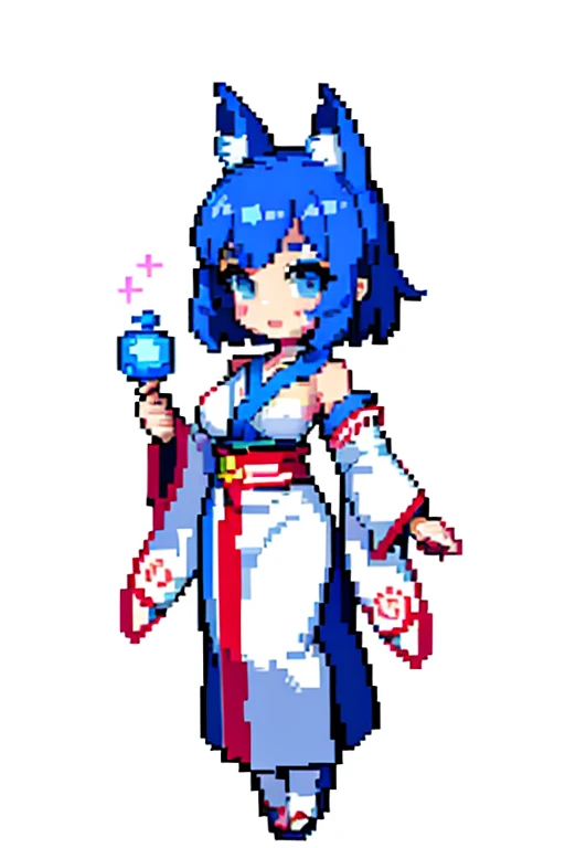 (masterpiece, highest quality, highest quality), pixel,pixel art,1 girl,icon,Japanese shrines,shrine maiden,kimono,Cat ear,Pixel art,sexy,Upper body,cute,humiliation,chest exposed,Clear face,I can see the nipples,Breast and nipples exposed,game,gameicon,Nes,gameキャラクター,short hair,cute,pixelアート,Street Fighter,player,dark blue hair,