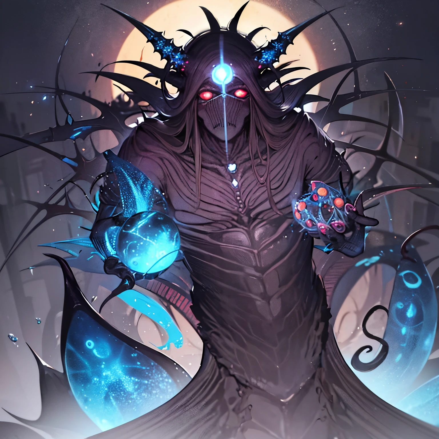 CarnageStyle, (Gray,Brown:1.5), Style-GravityMagic,  looking at viewer, solo, upper body, detailed background, close up,  detailed face, (<lora:Unholy:0.5>, Sc3pt4, scifi theme:1.1), crystal wizard,  sitting, crystal themed clothes, crystal crown, ice crystals floating in the air, glowing  shards, surrounded by green magical jewels, ruby,  stalagmites,  magical floating particles, crystal glass,   crystal  cave background, (shallow water:0.7), magical cinematic ethereal atmosphere,  reflections, , <lora:CarnageStyle:0.9> deformation,spirals,gruesome, (Masterpiece:1.3) (best quality:1.2) (high quality:1.1)