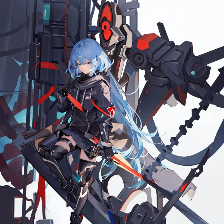 Anime girl holding skull and gun in hands, Best Anime 4K Konachan Wallpapers, mechanized witch, Anime mixed organically, zero art, guweiz on pixiv artstation, Detailed digital animation art, Mecha aesthetics, guweiz on artstation pixiv, 动漫Mecha aesthetics
