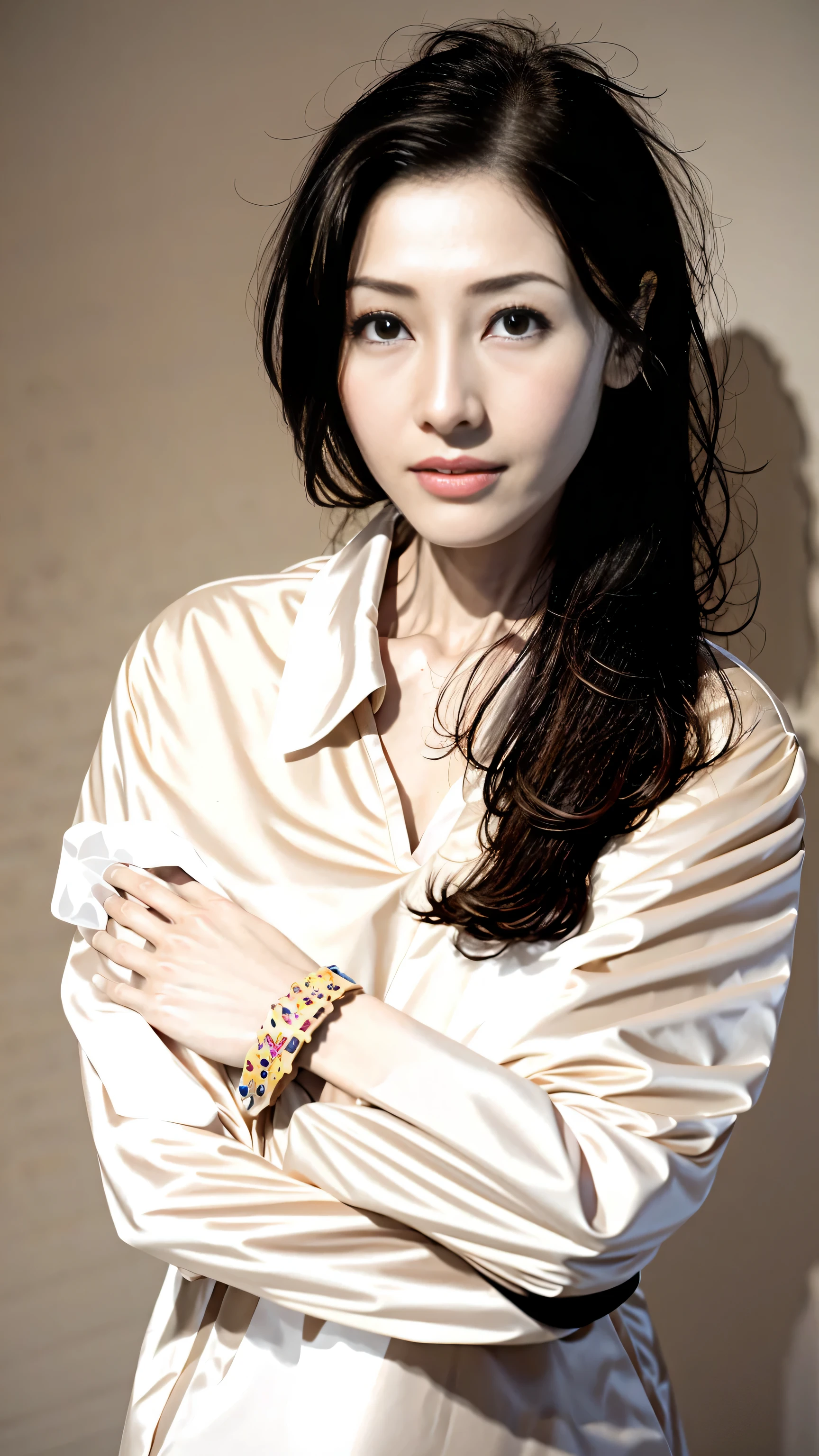 ((Highest quality)), ((masterpiece)), (Film aesthetics:1.4) Beautiful Japanese lingerie hot fashion model photos, big