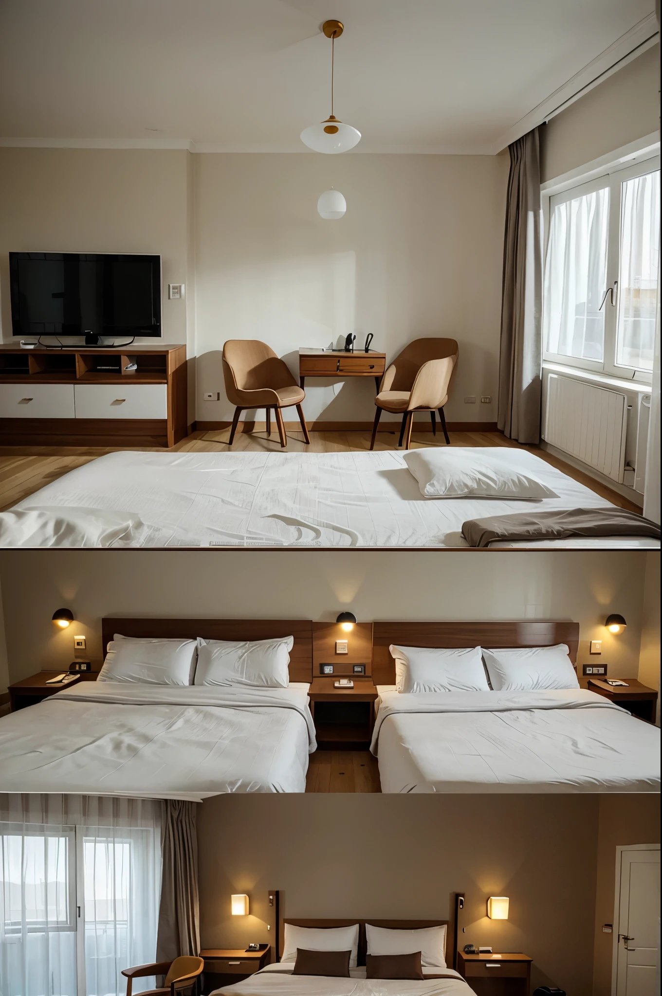 Scandinavian style hotel double room in Iran