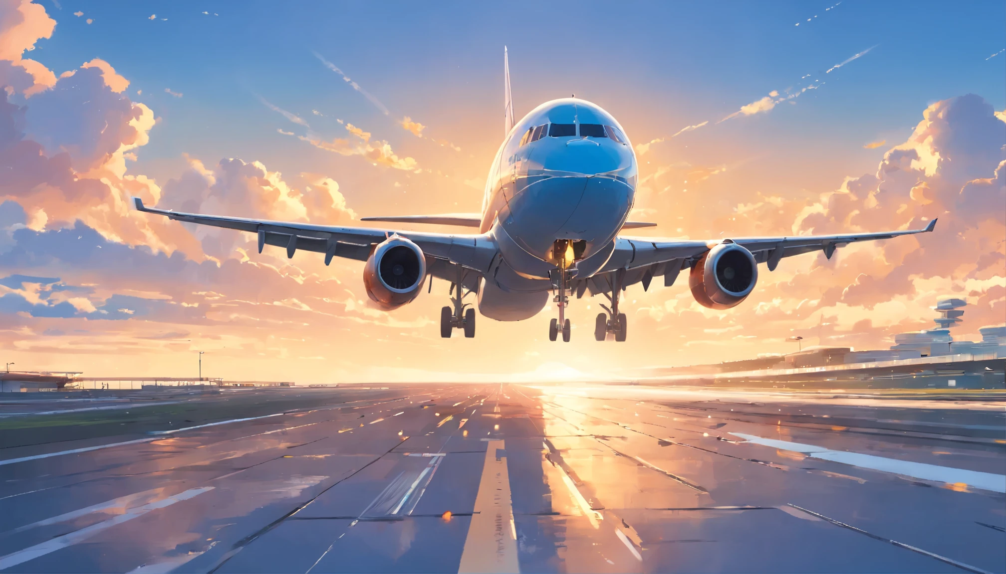airplane taking off from the runway,Airbus,ana,ANA style,front,from below,Wallpaper,masterpiece,(highest quality:1.5),8K,((Super detailed:1.3)),(High resolution:1.3),((realistic:1.3)),(((photorealistic:1.4))),(((Clearly:1.4))),best aesthetics,beautiful