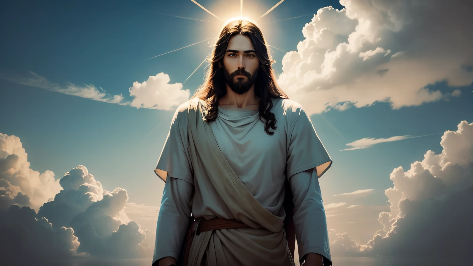Jesus in the clouds