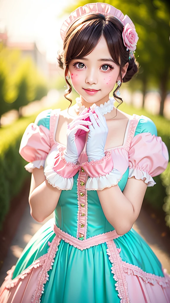Desenhe uma garotinha de 5 anos, rosto lindo, olhos lindo, linda, 5 anos, estilo dos desenhos animados da disney, corpo petite, feliz, olhar sexy, vivid colors, foto de corpo inteiro, (((Usando o Cosplay de Cadelinha)))