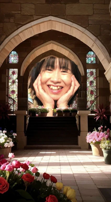 In a brighter flower garden, a flower garden, many treasures
