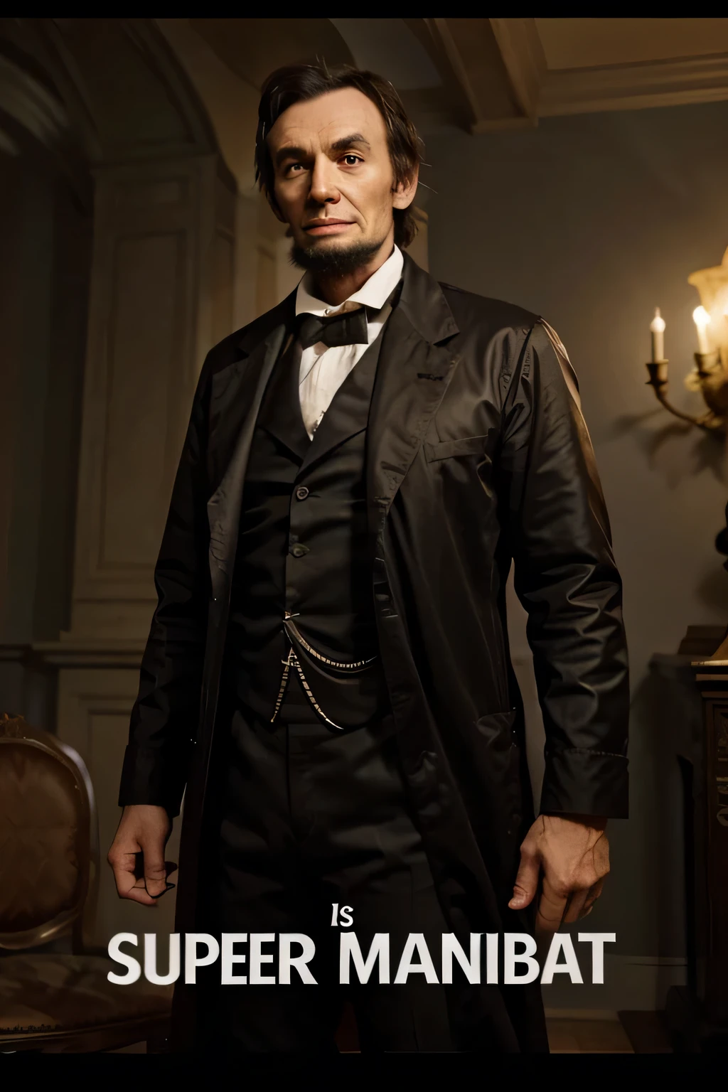 JUnte 3 personagem juntos Abranham Lincoln, Super MArio, Pegaso