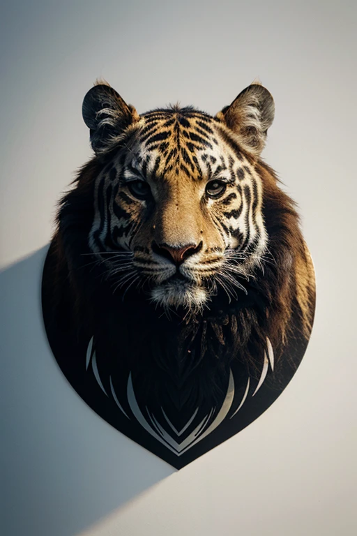 Sign for a zoo of an animal with synthesis and applying a grid GRAPHIC DESIGN